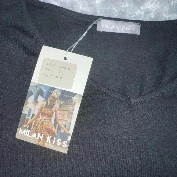 Milan Kiss Womens Black Blouse - Picture 9 of 9